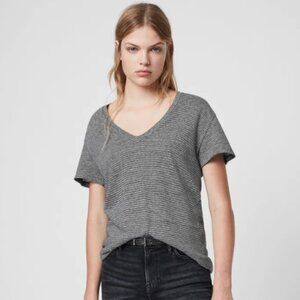 AllSaints Mia Lin Stripe T-Shirt- READ DESCRIPTION